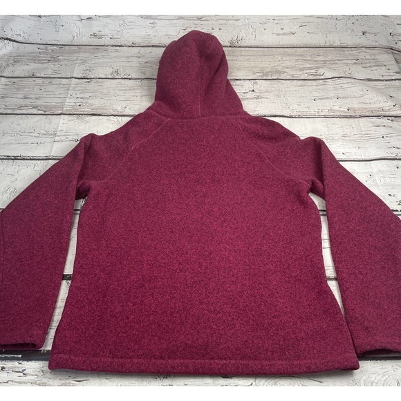 Koppen Hoodie Pullover Sherpa Sweater Fleece Marled Raspberry Womens XL Warm EUC - Picture 9 of 11